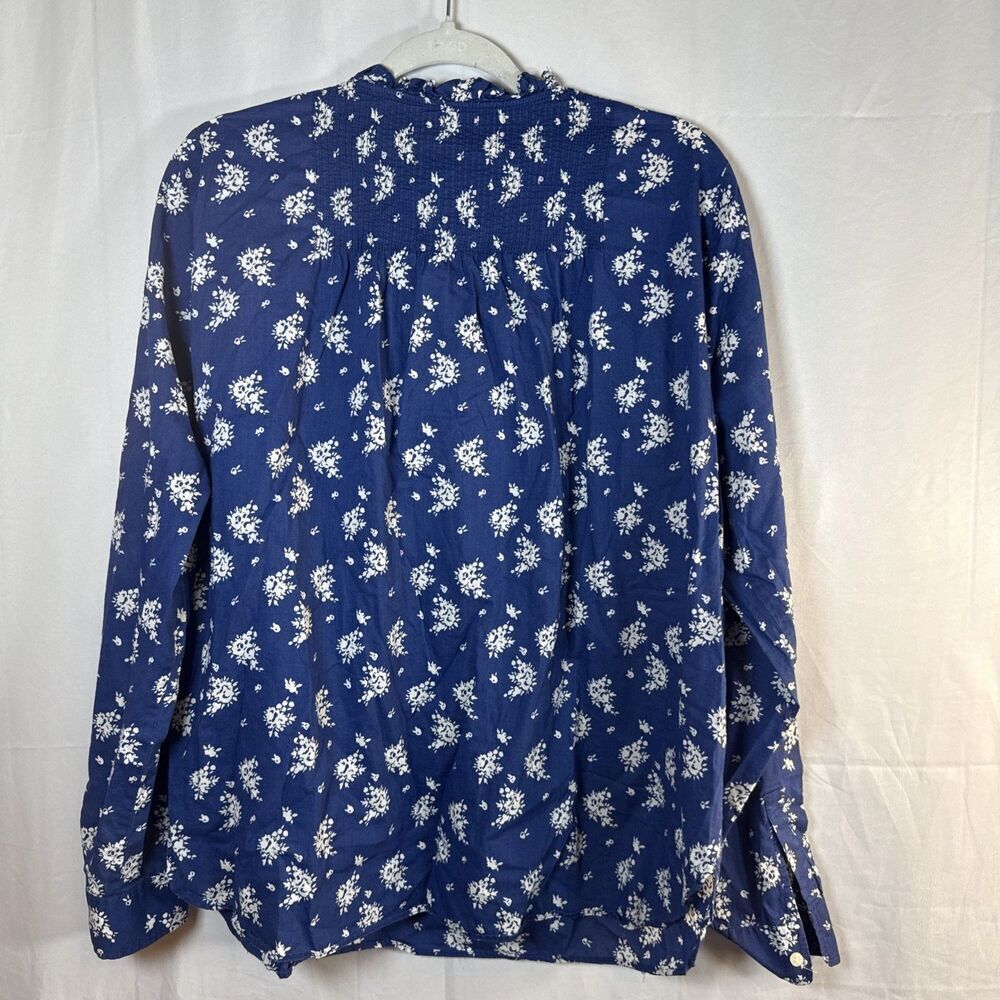 J. Crew Blue Floral Blouse Size XL Preowned - Picture 9 of 15